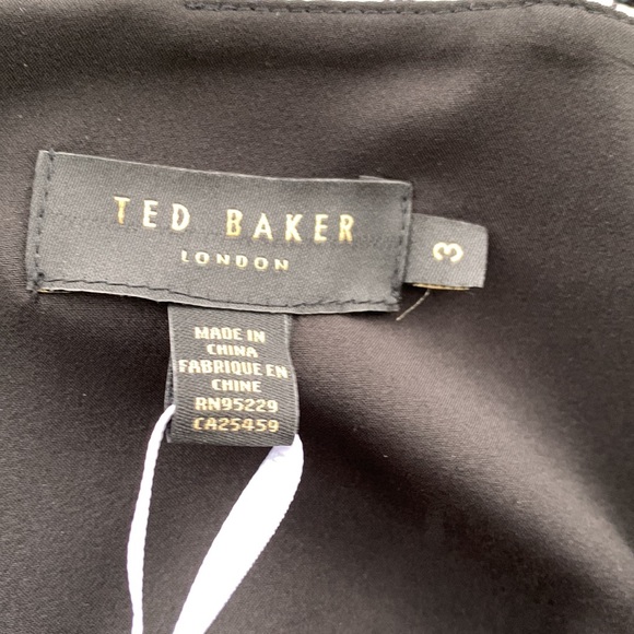 Ted Baker London sleeveless dress. Size 3. Black and blue. - Picture 4 of 7